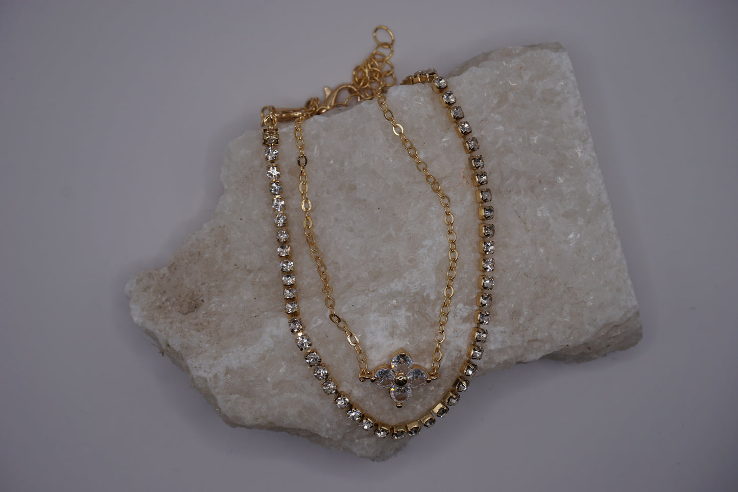 Luxe Lumière - Armbandset mit funkelnden Zirkonia Steinen