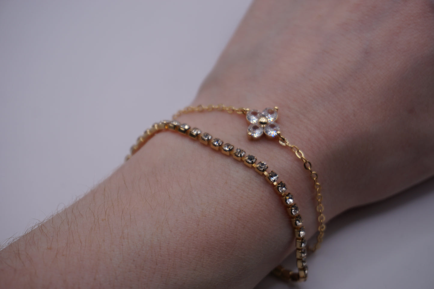 Luxe Lumière - Armbandset mit funkelnden Zirkonia Steinen