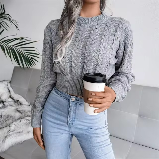 Kurzer Strickpullover