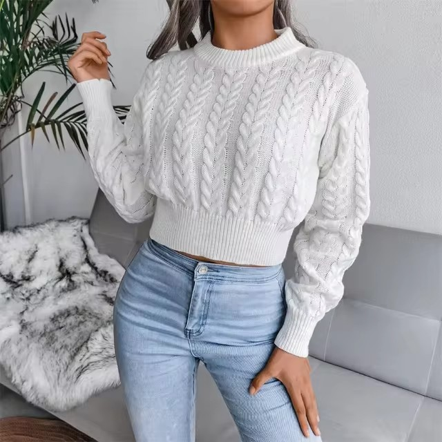 Kurzer Strickpullover